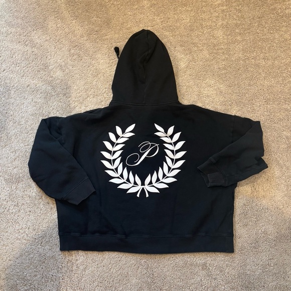 VS Pink Ivy Fleece Campus Zip Up Hoodie and Pant 2 Piece Set - Picture 3 of 4